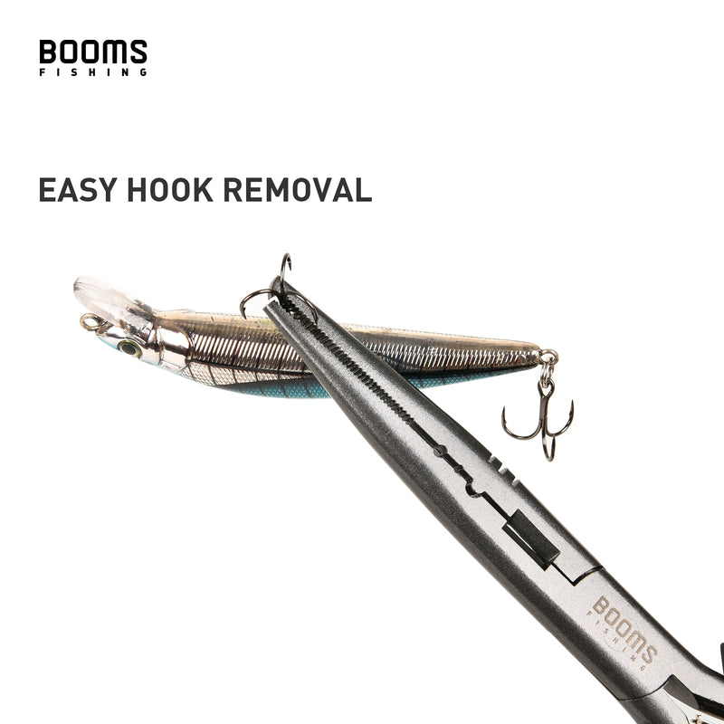 Load image into Gallery viewer, Booms Fishing F03 Multifunction Fishing Pliers Tools 23.5cm Straight Long Nose Stainless Steel Line Cutter Scissors Tools
