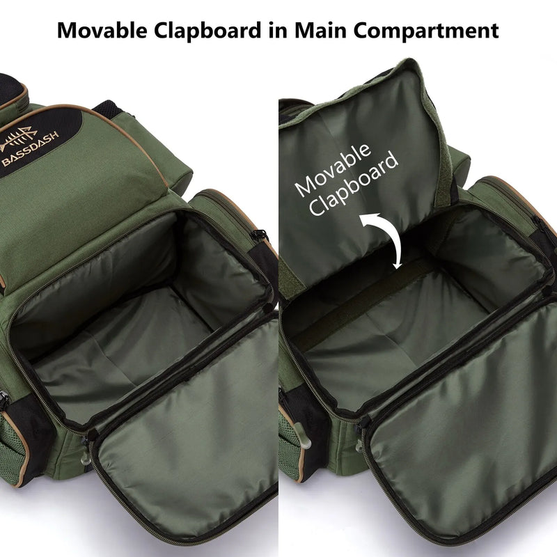 Load image into Gallery viewer, Bassdash Fishing Bag Tackle Backpack Lightweight Tactical Tackle Box Multifunctional
