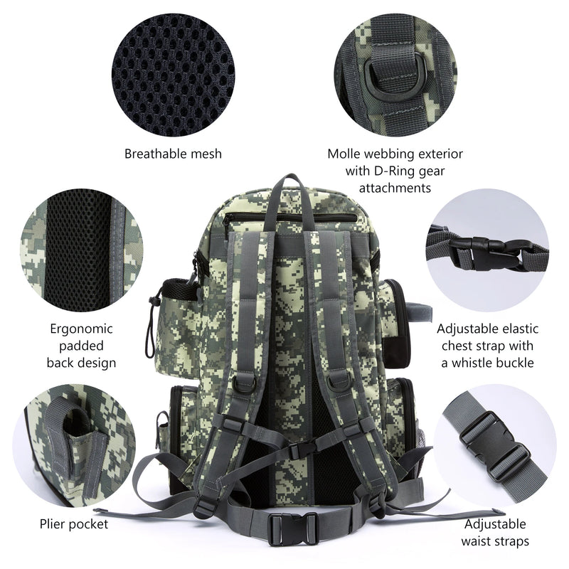 Load image into Gallery viewer, Bassdash Fishing Bag Tackle Backpack Lightweight Tactical Tackle Box Multifunctional
