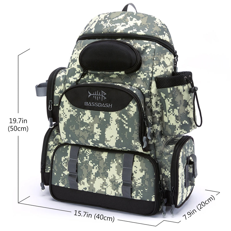 Load image into Gallery viewer, Bassdash Fishing Bag Tackle Backpack Lightweight Tactical Tackle Box Multifunctional
