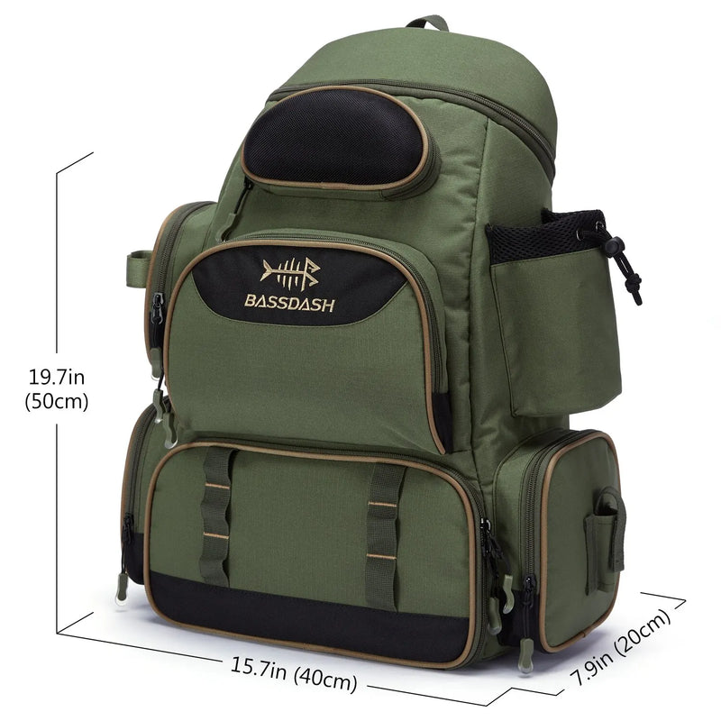 Load image into Gallery viewer, Bassdash Fishing Bag Tackle Backpack Lightweight Tactical Tackle Box Multifunctional
