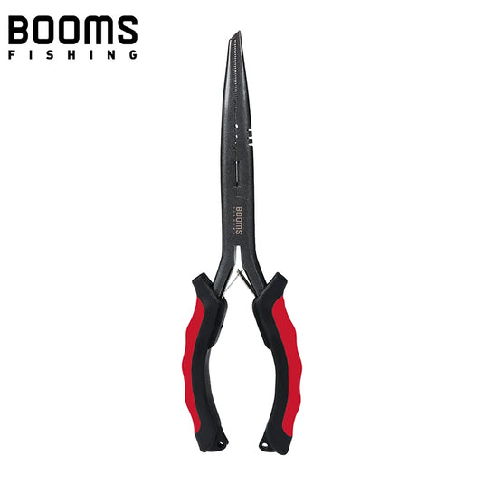 Booms Fishing F03 Multifunction Fishing Pliers Tools 23.5cm Straight Long Nose Stainless Steel Line Cutter Scissors Tools