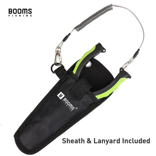 Booms Fishing F03 Multifunction Fishing Pliers Tools 23.5cm Straight Long Nose Stainless Steel Line Cutter Scissors Tools