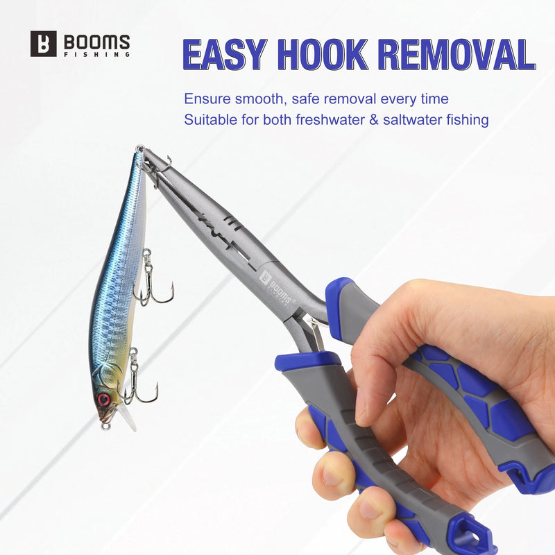 Load image into Gallery viewer, Booms Fishing 23cm Pliers and 24cm Fish Gripper Fishing Tools Set for Split Ring Line Cutters Hook Remover Fishing Tackle Kit
