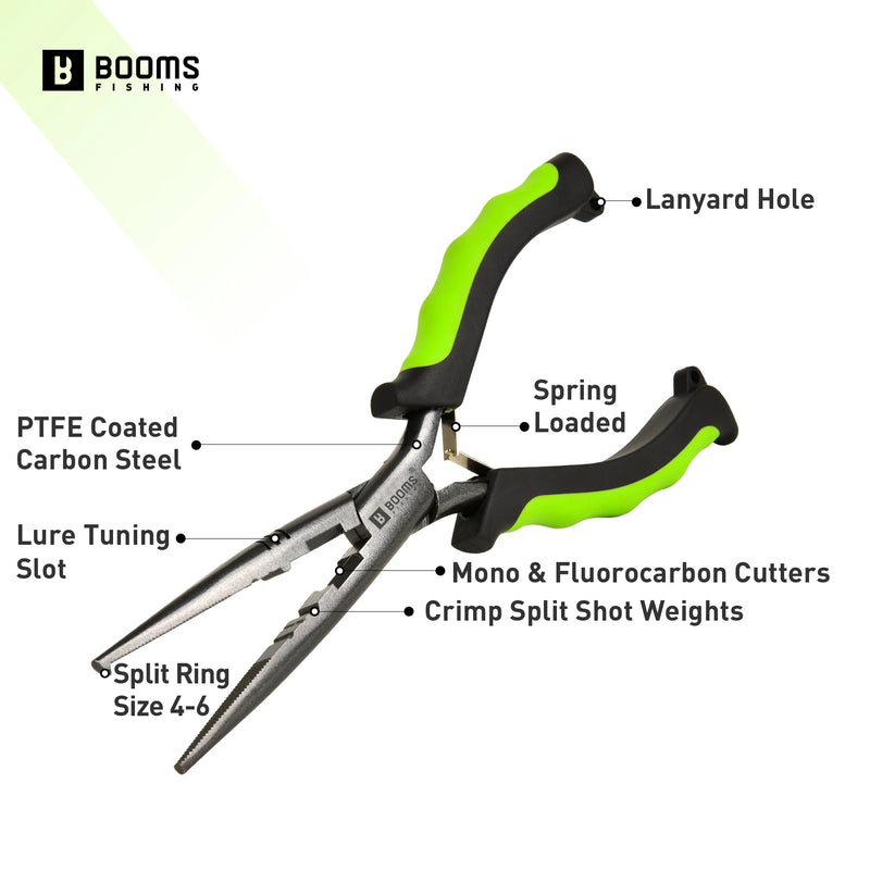 Load image into Gallery viewer, Booms Fishing F03 Multifunction Fishing Pliers Tools 23.5cm Straight Long Nose Stainless Steel Line Cutter Scissors Tools
