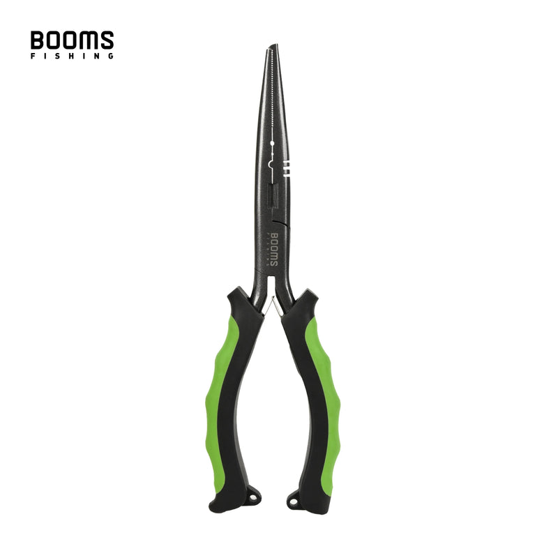 Load image into Gallery viewer, Booms Fishing F03 Multifunction Fishing Pliers Tools 23.5cm Straight Long Nose Stainless Steel Line Cutter Scissors Tools
