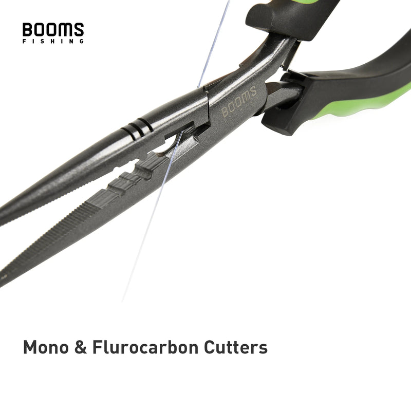 Load image into Gallery viewer, Booms Fishing F03 Multifunction Fishing Pliers Tools 23.5cm Straight Long Nose Stainless Steel Line Cutter Scissors Tools
