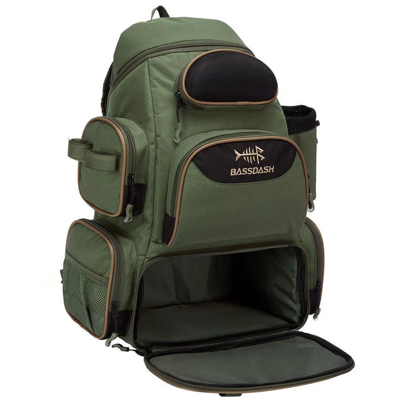 Load image into Gallery viewer, Bassdash Fishing Bag Tackle Backpack Lightweight Tactical Tackle Box Multifunctional
